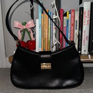 H&M Elegant Black Leather Handbag